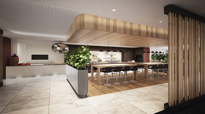 Artist Impression: Qantas Perth Business Lounge 