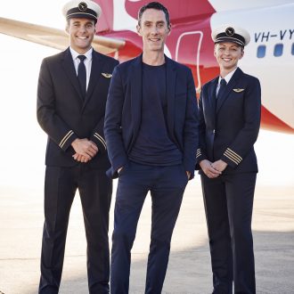 Qantas pilot uniform by Martin Grant 2016